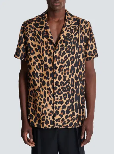 Balmain Leopard print silk pyjama shirt | Thumbnail 7 Balmain Leopard print silk pyjama shirt | Thumbnail 7