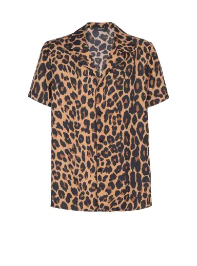 Balmain Leopard print silk pyjama shirt | Thumbnail 1 Balmain Leopard print silk pyjama shirt | Thumbnail 1