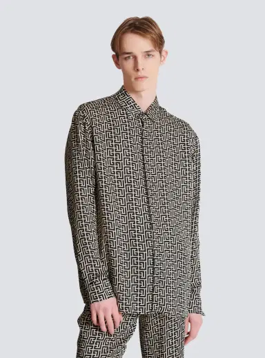 Balmain Monogrammed flowing shirt | Thumbnail 5 Balmain Monogrammed flowing shirt | Thumbnail 5