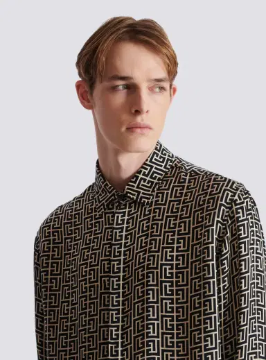 Balmain Monogrammed flowing shirt | Thumbnail 6 Balmain Monogrammed flowing shirt | Thumbnail 6