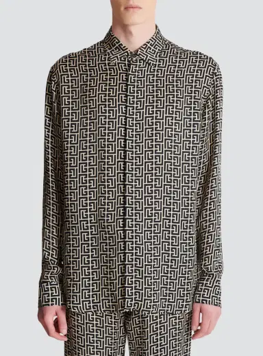 Balmain Monogrammed flowing shirt | Thumbnail 7 Balmain Monogrammed flowing shirt | Thumbnail 7