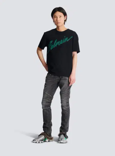 Balmain Slim-fit biker trousers in denim | Thumbnail 2 Balmain Slim-fit biker trousers in denim | Thumbnail 2