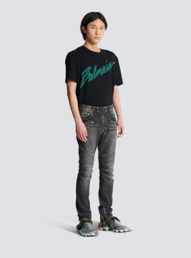 Balmain Slim-fit biker trousers in denim | Thumbnail 3 Balmain Slim-fit biker trousers in denim | Thumbnail 3