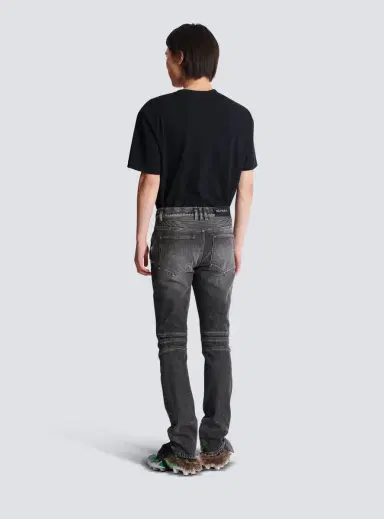 Balmain Slim-fit biker trousers in denim | Thumbnail 4 Balmain Slim-fit biker trousers in denim | Thumbnail 4