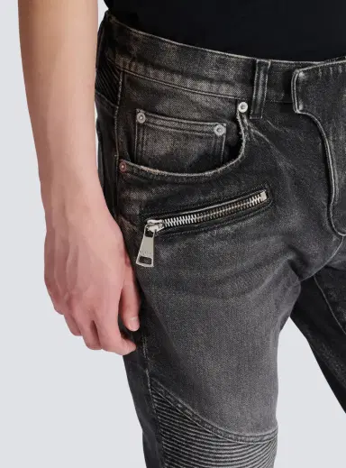 Balmain Slim-fit biker trousers in denim | Thumbnail 5 Balmain Slim-fit biker trousers in denim | Thumbnail 5