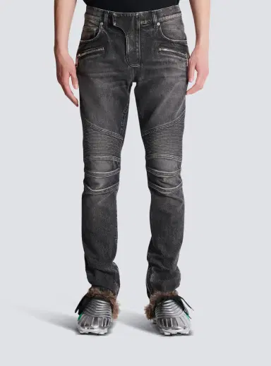 Balmain Slim-fit biker trousers in denim | Thumbnail 8 Balmain Slim-fit biker trousers in denim | Thumbnail 8