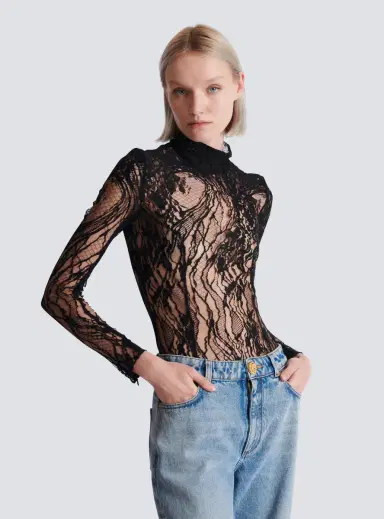 Balmain Long-sleeved lace body | Thumbnail 5 Balmain Long-sleeved lace body | Thumbnail 5