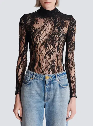Balmain Long-sleeved lace body | Thumbnail 7 Balmain Long-sleeved lace body | Thumbnail 7