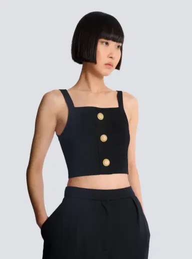 Balmain Knit bralette top with buttons | Thumbnail 5 Balmain Knit bralette top with buttons | Thumbnail 5