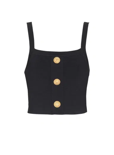 Balmain Knit bralette top with buttons | Thumbnail 1 Balmain Knit bralette top with buttons | Thumbnail 1