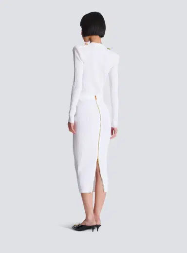 Balmain Cable-knit midi skirt | Thumbnail 4 Balmain Cable-knit midi skirt | Thumbnail 4