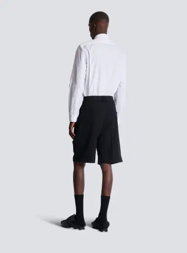 Balmain Grain de poudre pleated Bermuda shorts | Thumbnail 4 Balmain Grain de poudre pleated Bermuda shorts | Thumbnail 4