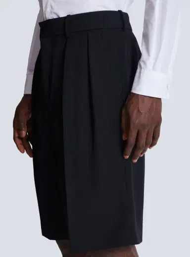 Balmain Grain de poudre pleated Bermuda shorts | Thumbnail 7 Balmain Grain de poudre pleated Bermuda shorts | Thumbnail 7