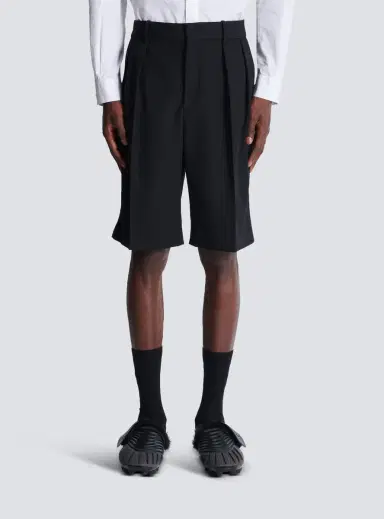 Balmain Grain de poudre pleated Bermuda shorts | Thumbnail 8 Balmain Grain de poudre pleated Bermuda shorts | Thumbnail 8