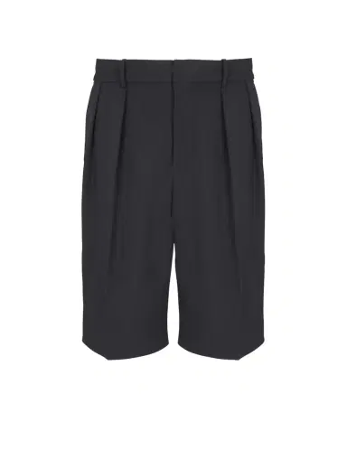 Balmain Grain de poudre pleated Bermuda shorts | Thumbnail 1 Balmain Grain de poudre pleated Bermuda shorts | Thumbnail 1