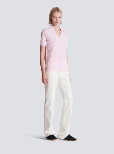 Balmain Monogram knit polo | Thumbnail 3 Balmain Monogram knit polo | Thumbnail 3