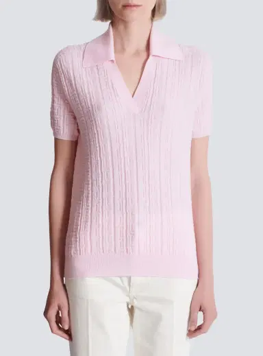 Balmain Monogram knit polo | Thumbnail 7 Balmain Monogram knit polo | Thumbnail 7