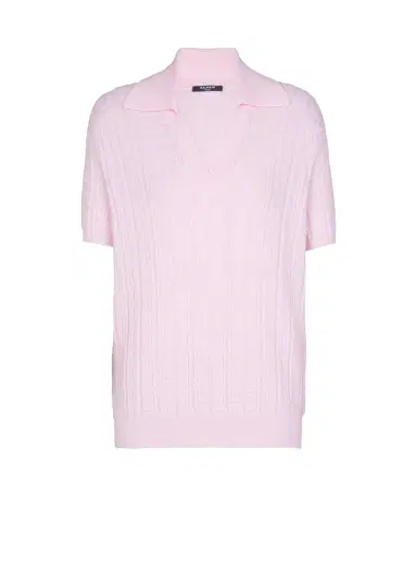 Balmain Monogram knit polo | Thumbnail 1 Balmain Monogram knit polo | Thumbnail 1