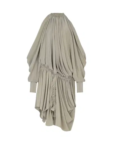 Balmain Draped silk crepe dress | Thumbnail 1 Balmain Draped silk crepe dress | Thumbnail 1