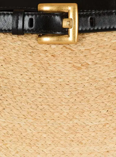 Balmain Shuffle Medium bag in raffia | Thumbnail 5 Balmain Shuffle Medium bag in raffia | Thumbnail 5