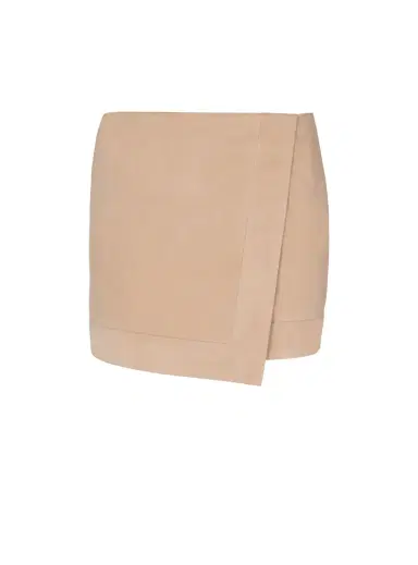 Balmain Suede wrap skirt | Thumbnail 1 Balmain Suede wrap skirt | Thumbnail 1