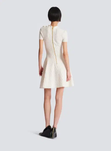 Balmain Flared crocodile-knit dress | Thumbnail 4 Balmain Flared crocodile-knit dress | Thumbnail 4