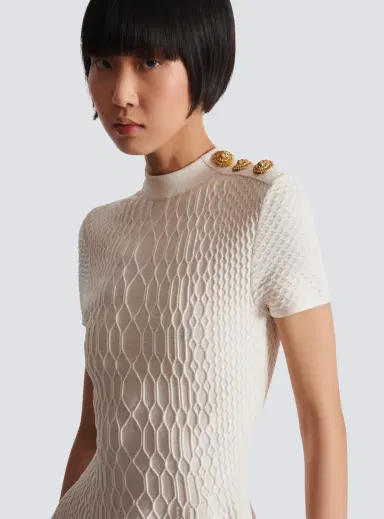 Balmain Flared crocodile-knit dress | Thumbnail 5 Balmain Flared crocodile-knit dress | Thumbnail 5
