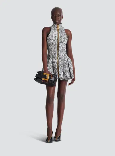 Balmain Sleeveless flared tweed dress | Thumbnail 2 Balmain Sleeveless flared tweed dress | Thumbnail 2