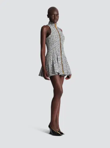 Balmain Sleeveless flared tweed dress | Thumbnail 3 Balmain Sleeveless flared tweed dress | Thumbnail 3