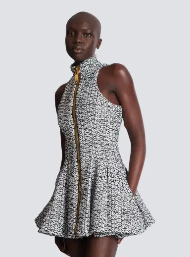 Balmain Sleeveless flared tweed dress | Thumbnail 5 Balmain Sleeveless flared tweed dress | Thumbnail 5