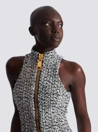 Balmain Sleeveless flared tweed dress | Thumbnail 6 Balmain Sleeveless flared tweed dress | Thumbnail 6