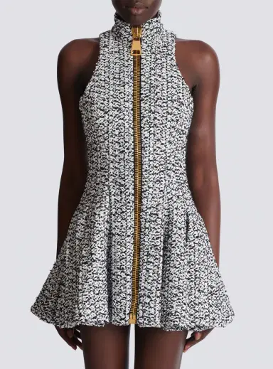 Balmain Sleeveless flared tweed dress | Thumbnail 7 Balmain Sleeveless flared tweed dress | Thumbnail 7
