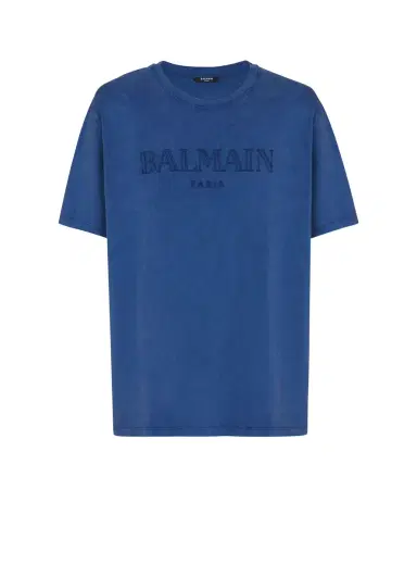 Balmain Loose T-shirt with vintage embroidery | Thumbnail 1 Balmain Loose T-shirt with vintage embroidery | Thumbnail 1