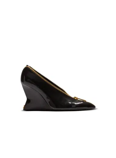 Balmain Zip Wedge pumps in patent leather | Thumbnail 1 Balmain Zip Wedge pumps in patent leather | Thumbnail 1