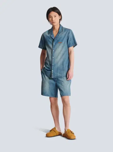 Balmain Faded denim shorts | Thumbnail 2 Balmain Faded denim shorts | Thumbnail 2