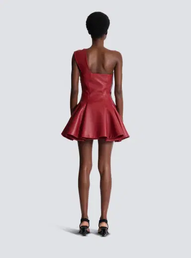 Balmain Smooth leather one-shoulder dress | Thumbnail 4 Balmain Smooth leather one-shoulder dress | Thumbnail 4
