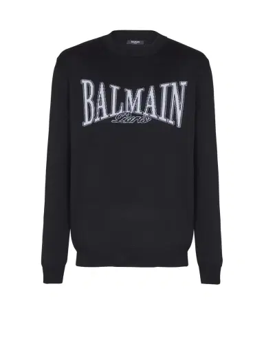 Balmain College jacquard knit jumper | Thumbnail 1 Balmain College jacquard knit jumper | Thumbnail 1