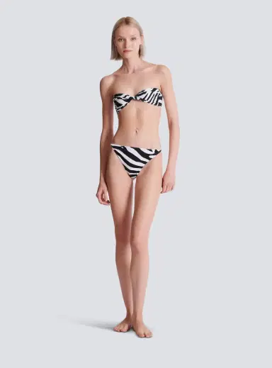 Balmain Zebra two-piece swimsuit | Thumbnail 2 Balmain Zebra two-piece swimsuit | Thumbnail 2