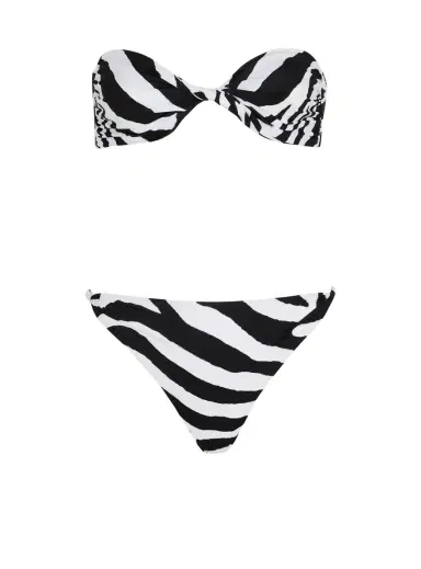 Balmain Zebra two-piece swimsuit | Thumbnail 1 Balmain Zebra two-piece swimsuit | Thumbnail 1