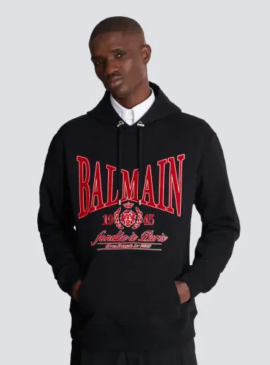 Balmain Flocked College hoodie | Thumbnail 5 Balmain Flocked College hoodie | Thumbnail 5