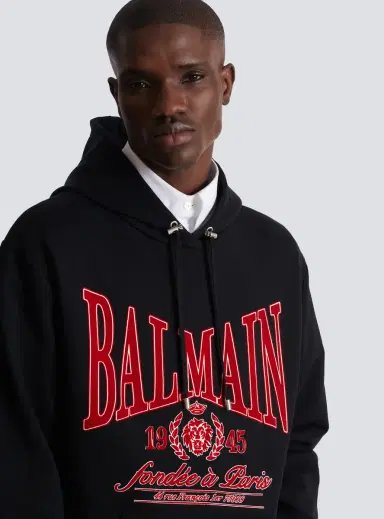 Balmain Flocked College hoodie | Thumbnail 6 Balmain Flocked College hoodie | Thumbnail 6