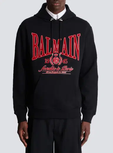 Balmain Flocked College hoodie | Thumbnail 7 Balmain Flocked College hoodie | Thumbnail 7