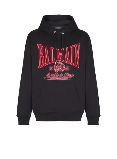 Balmain Flocked College hoodie | Thumbnail 1 Balmain Flocked College hoodie | Thumbnail 1