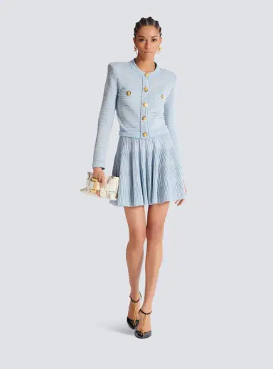 Balmain A-line textured knit skirt | Thumbnail 2 Balmain A-line textured knit skirt | Thumbnail 2
