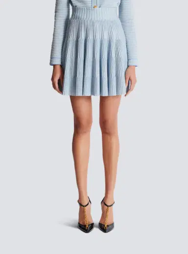 Balmain A-line textured knit skirt | Thumbnail 8 Balmain A-line textured knit skirt | Thumbnail 8