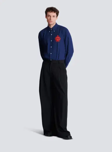 Balmain College Emblem shirt in Oxford cotton | Thumbnail 2 Balmain College Emblem shirt in Oxford cotton | Thumbnail 2