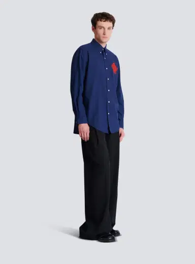 Balmain College Emblem shirt in Oxford cotton | Thumbnail 3 Balmain College Emblem shirt in Oxford cotton | Thumbnail 3