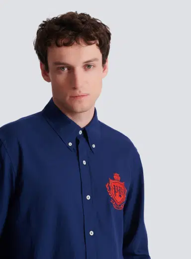 Balmain College Emblem shirt in Oxford cotton | Thumbnail 5 Balmain College Emblem shirt in Oxford cotton | Thumbnail 5