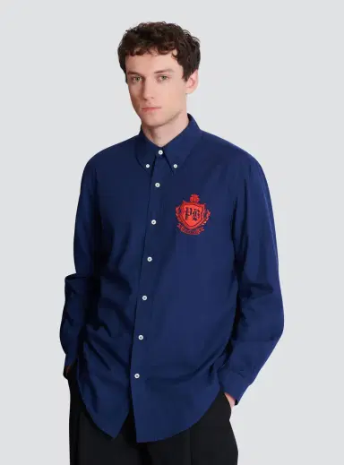 Balmain College Emblem shirt in Oxford cotton | Thumbnail 7 Balmain College Emblem shirt in Oxford cotton | Thumbnail 7
