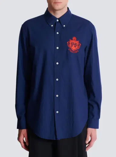 Balmain College Emblem shirt in Oxford cotton | Thumbnail 8 Balmain College Emblem shirt in Oxford cotton | Thumbnail 8